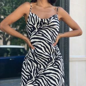 Urban Outfitters Black and White Zebra Print Mini Dress